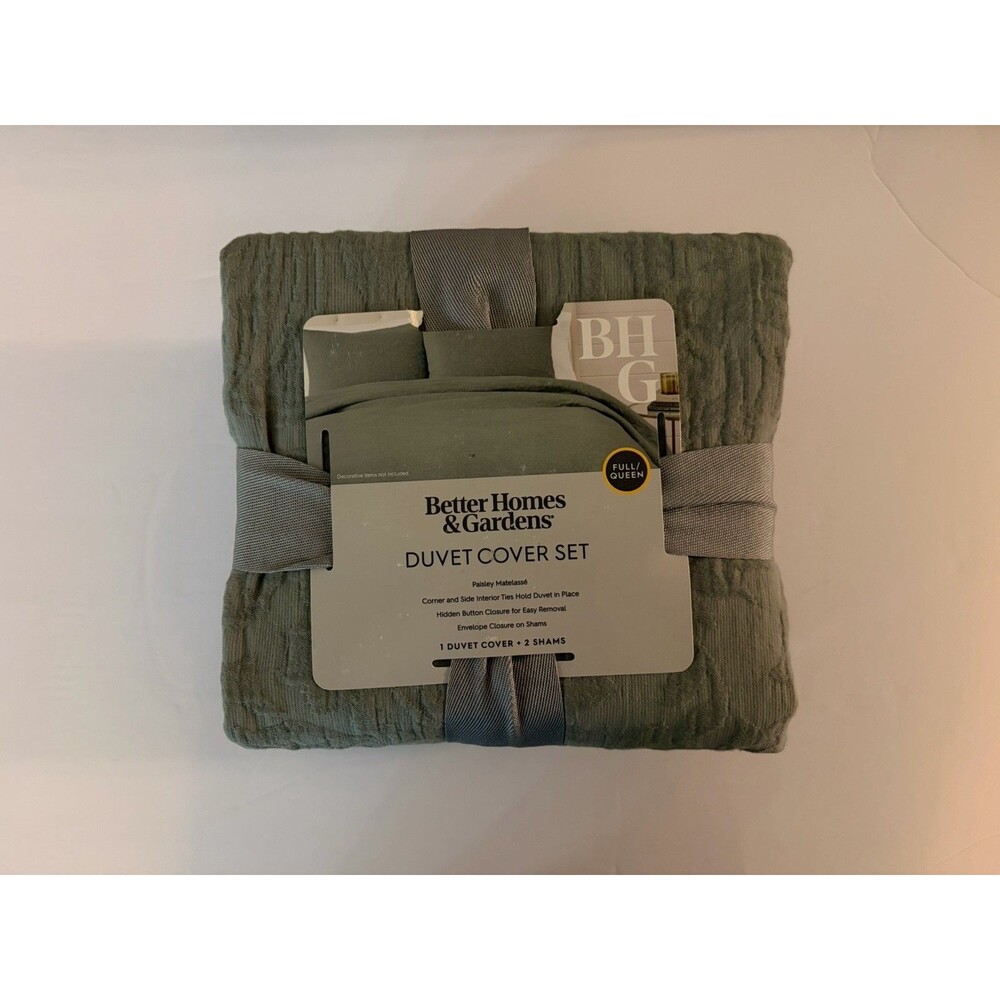 Better Homes & Gardens Sage Green Duvet Cover Set - Full/Queen